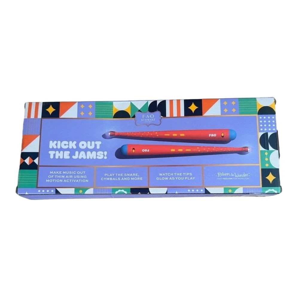 Fao Schwarz Digital Drumsticks Motion-Activated Wireless Sound Effects‎ & Lights